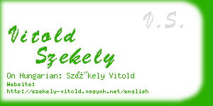 vitold szekely business card